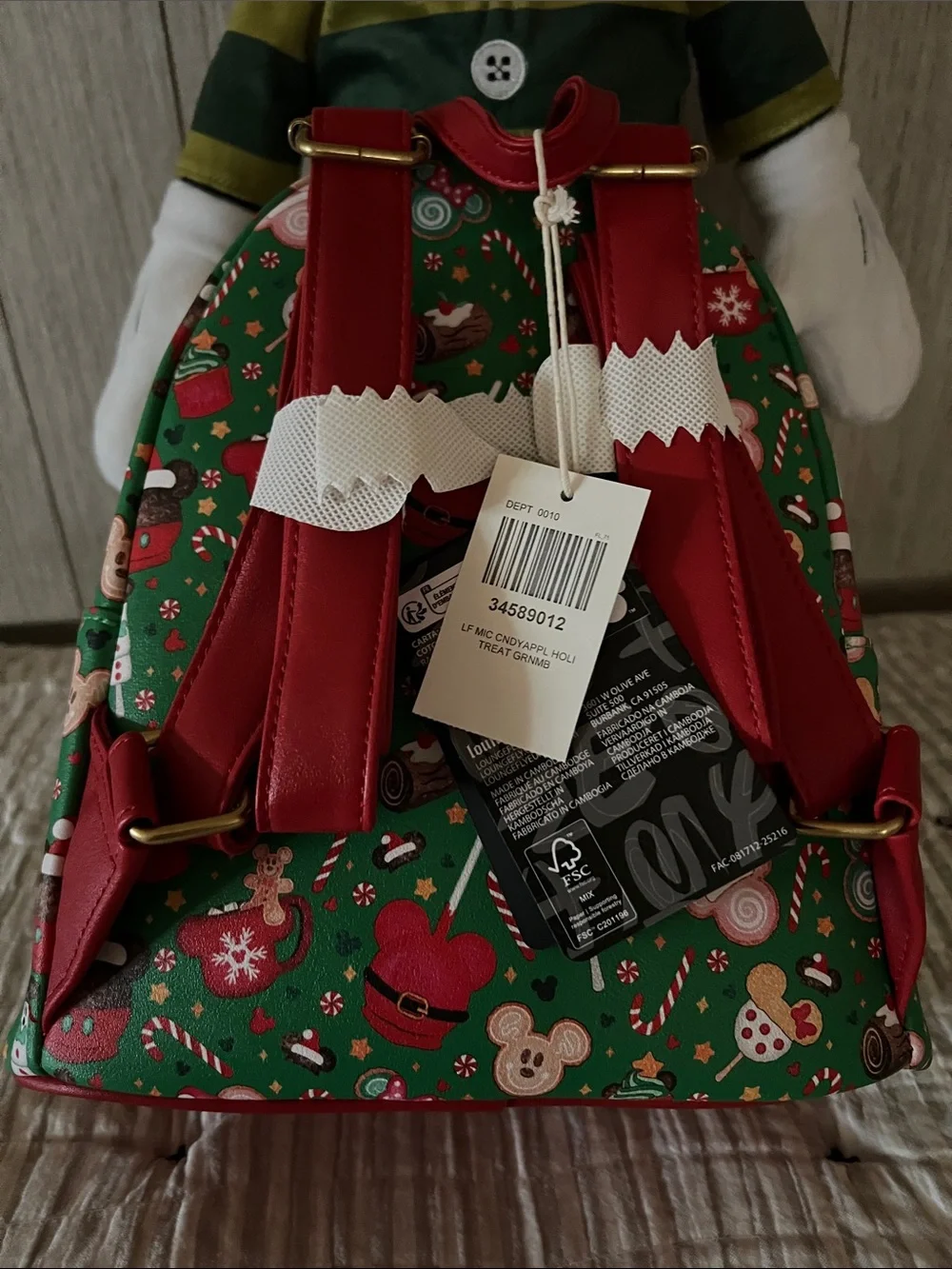 Disney Loungefly Mickey Candy Holiday Treat Bag NWT